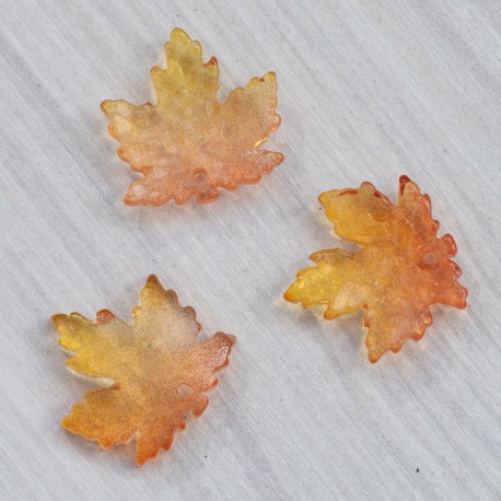 Листочок акриловий  (16х16 мм) оранжевий