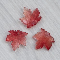 Листочок акриловий  (16х16 мм) червоний