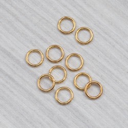 Кільце одинарне, нержавійка (3 мм) золото