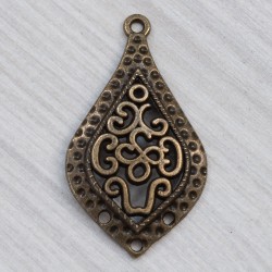 Підвіска-конектор ажурна крапля (40х24 мм)