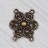 Підвіска-конектор ажурна фіалка (30х26 мм)