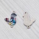 Підвіска-розділювач Пташка з візерунком, емаль