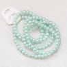 Намистини- скло-кераміка 1135 (імітація перлів, аквамариновий, 3 мм)