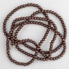 Намистини — скло-кераміка 1039 (імітація перлів, темно-коричневі, 4 мм)