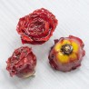 Підвіска з живої троянди в епоксидній смолі (червона)