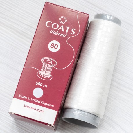 Нитки Coats dabond (біла, №80) 500 м