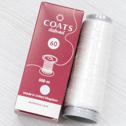 Нитки Coats dabond (біла, №60) 500 м