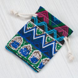 Пакетик подарунковий, кольоровий (мішковина, 7х9 см)