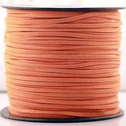 Замшевий шнур (персиково-жовтогарячий)